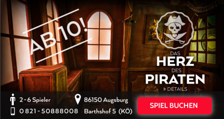 Das Herz des Piraten Escape Game Augsburg buchen